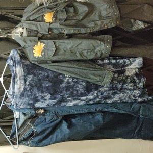 Jeans faux jean outfit skirt